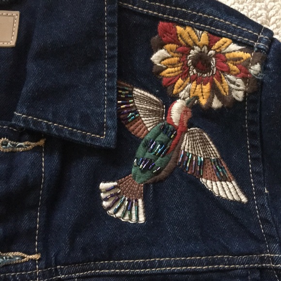[BLANKNYC] embroidered denim jacket SIZE XS - Picture 5 of 15